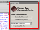 Massey App Command Center